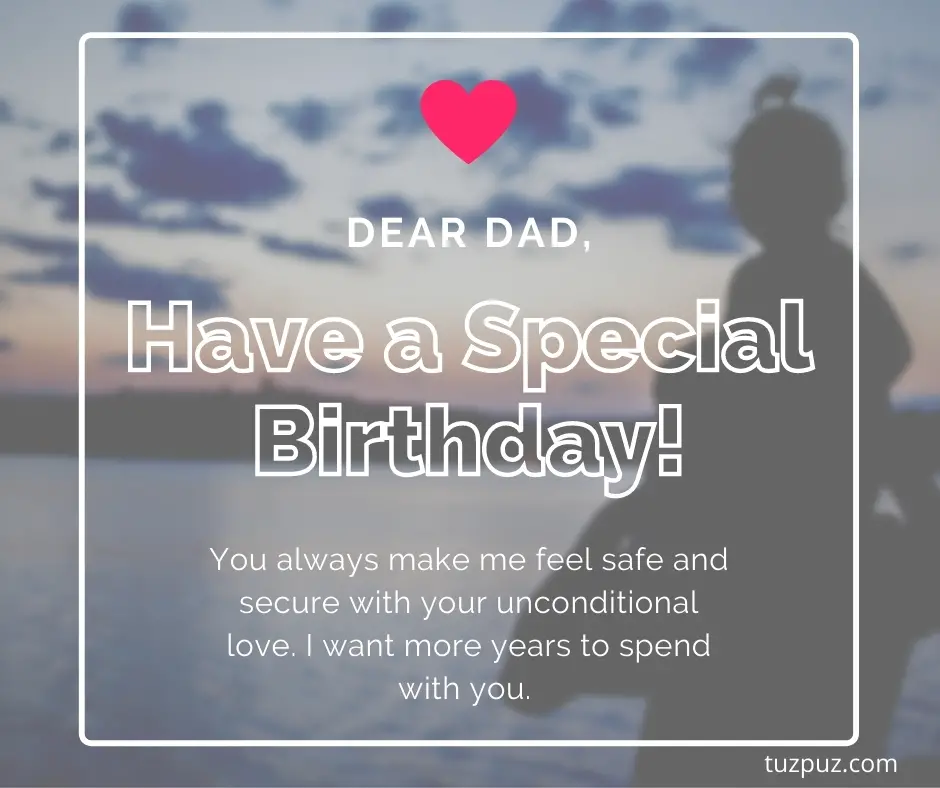 Birthday wishes for Dad from daughter