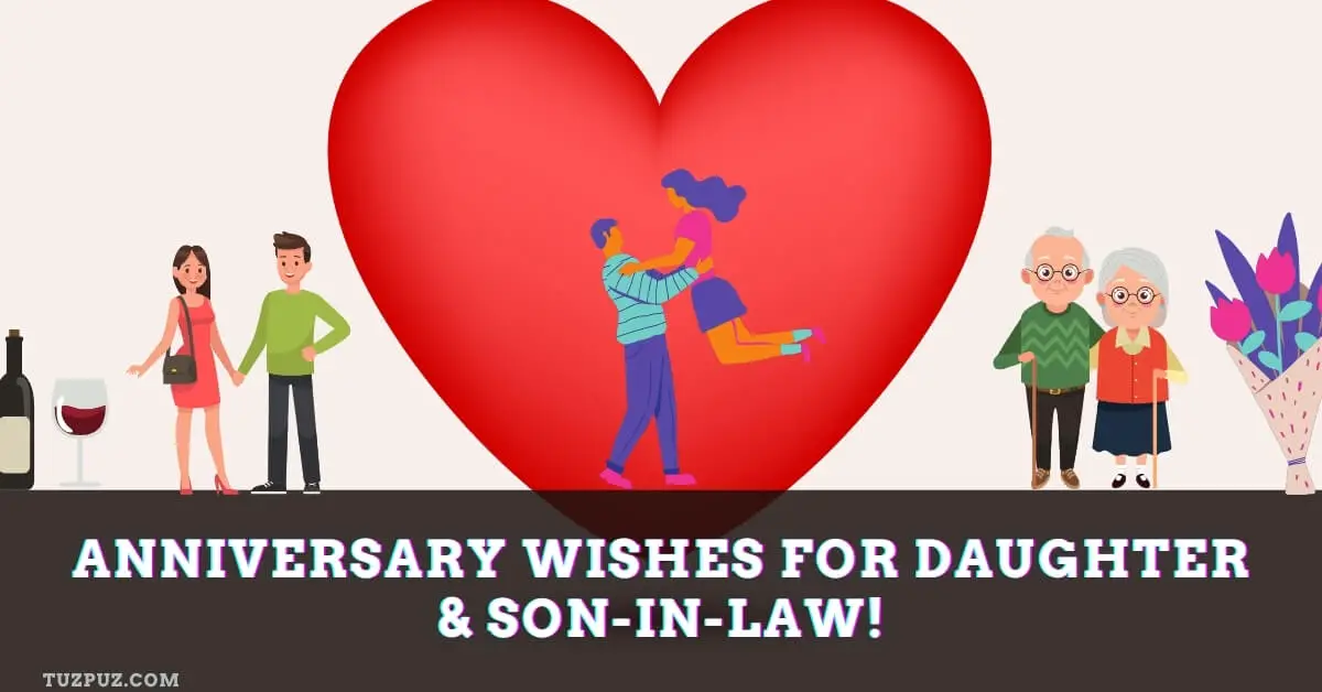 Anniversary Wishes for daughter and son in law