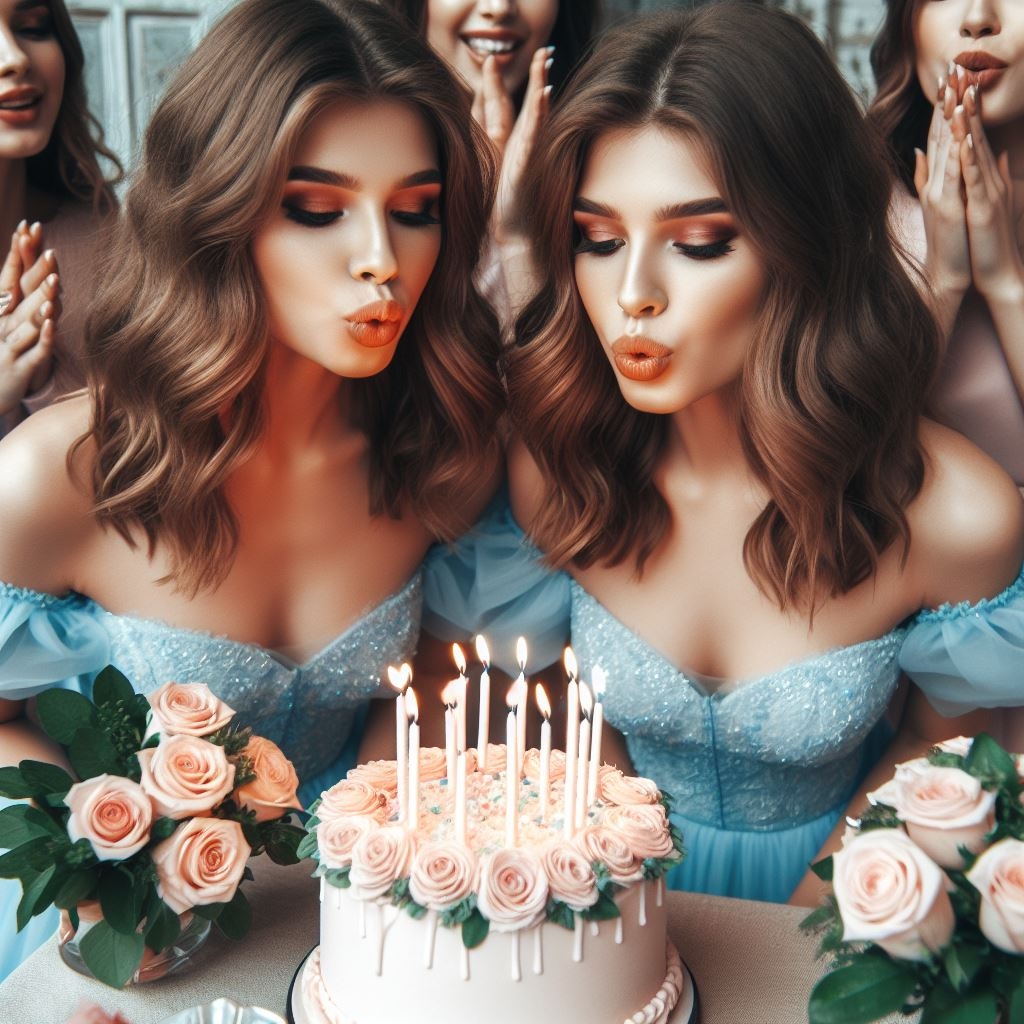 twin sisters birthday celebration