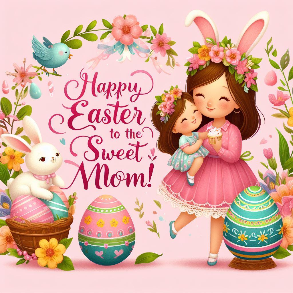 Easter Greeting Image For Mom